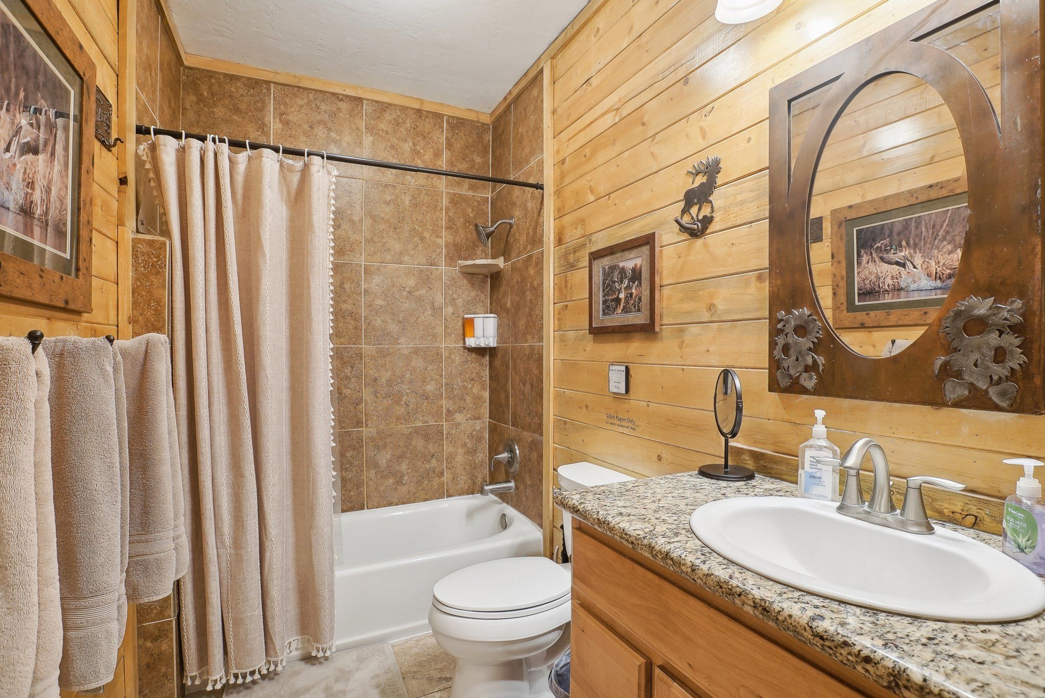 Lower-level full bathroom