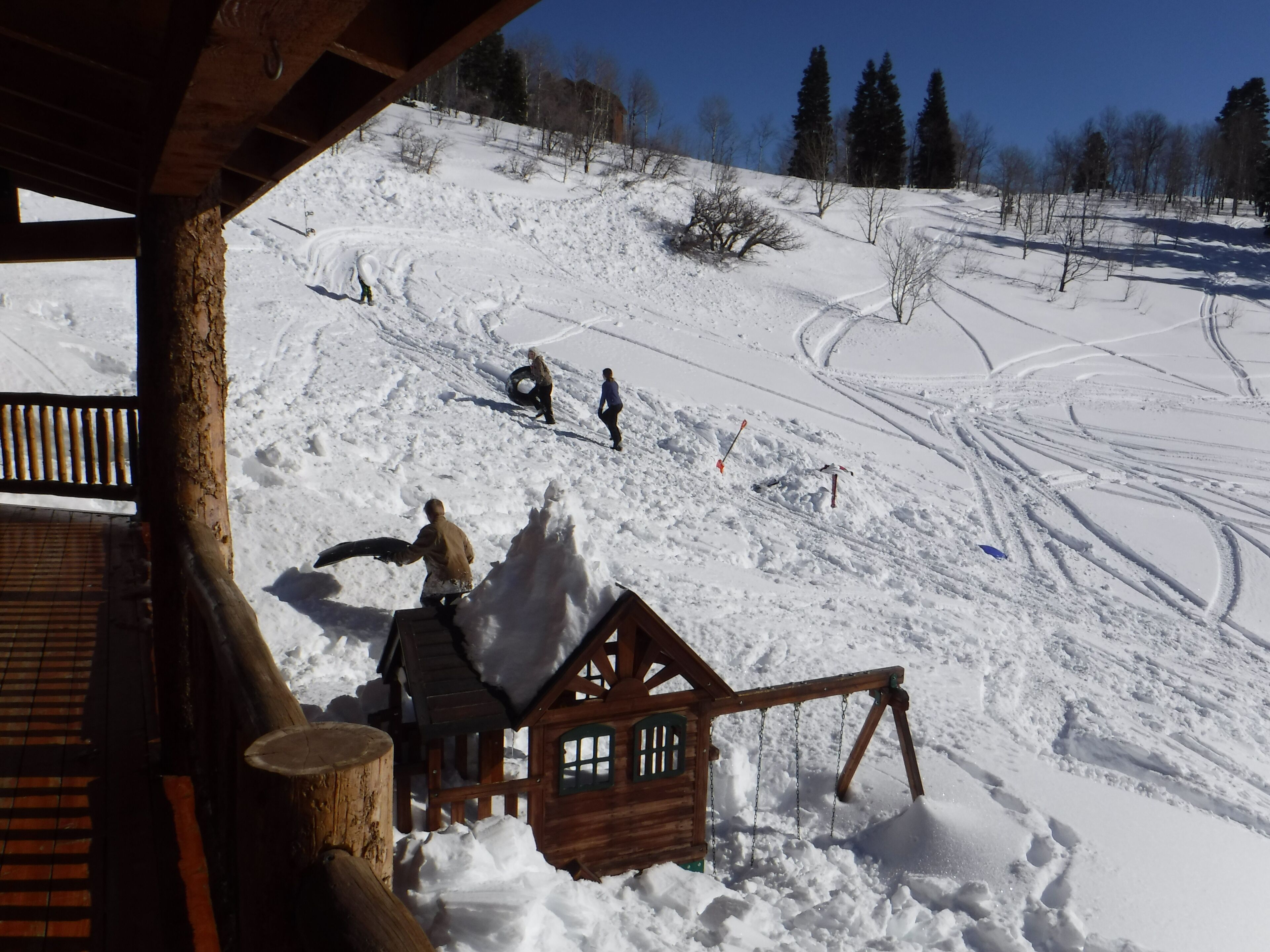 Silvercrest Lodge surrounded by winter snow